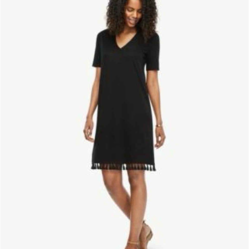 Ann Taylor Black V-Neck Swim Cover-Up